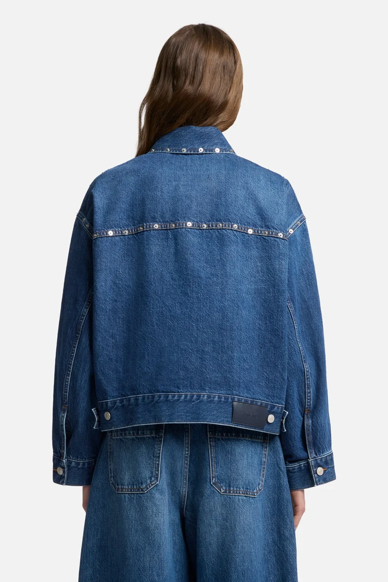MANKIND Cropped Carpenter Jacket in Le Blue