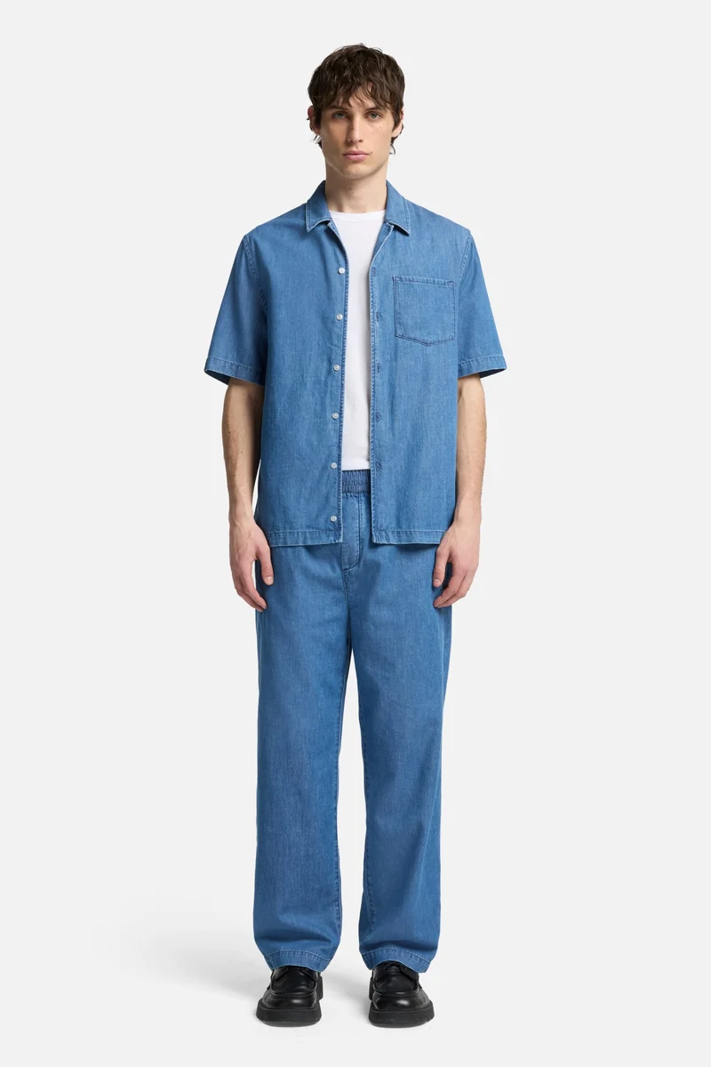 Leisure Denim Camp Shirt in Seabrook