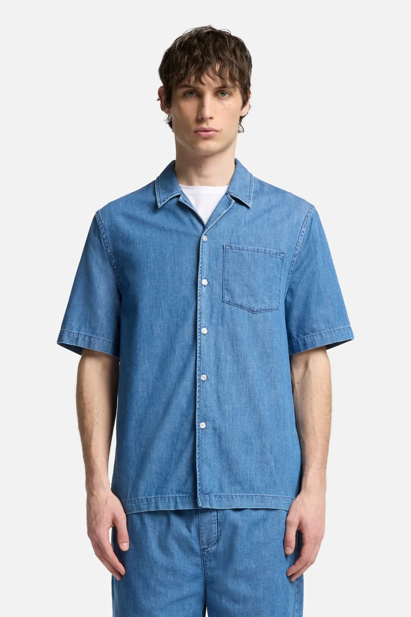 Leisure Denim Camp Shirt in Seabrook