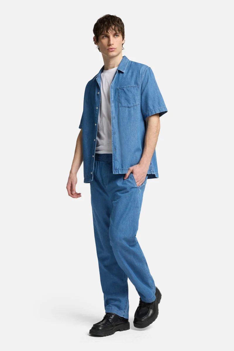 Leisure Denim Camp Shirt in Seabrook
