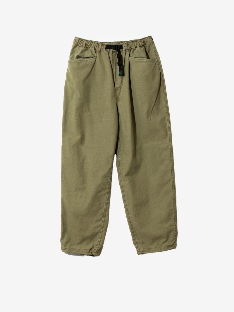 Pantaloni 'Logger Belted' in verde oliva