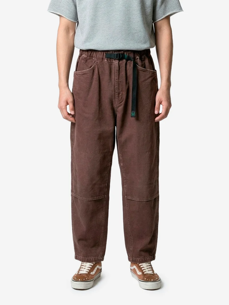 Pantaloni 'Climbing' marroni con cintura in vita