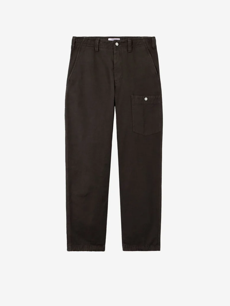 Pantalone cargo grigio piombo in twill di cotone 'Marina'