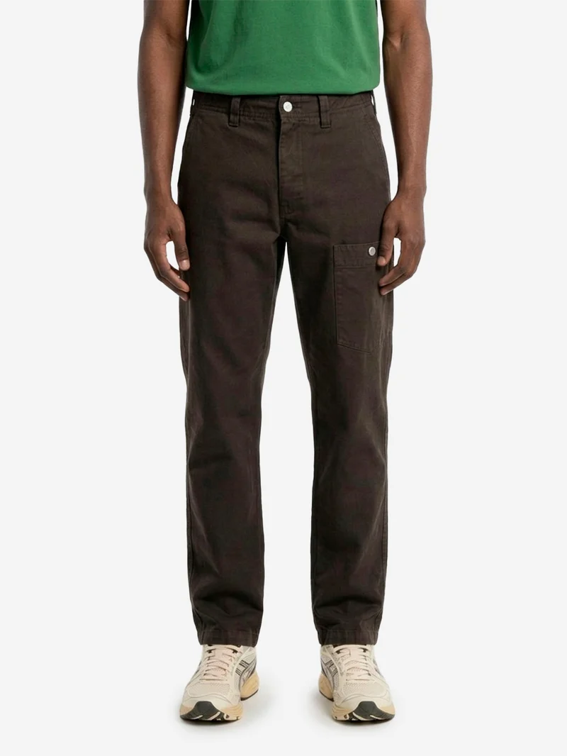 Pantalone cargo grigio piombo in twill di cotone 'Marina'