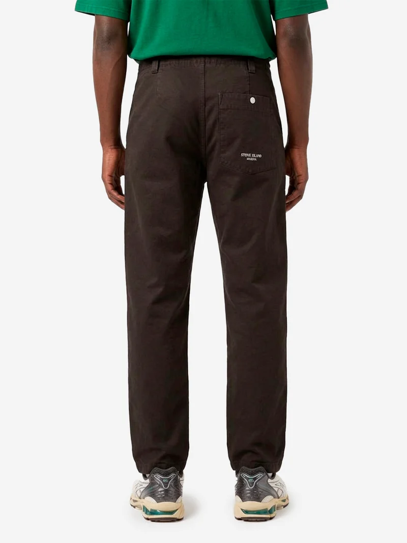 Pantalone cargo grigio piombo in twill di cotone 'Marina'