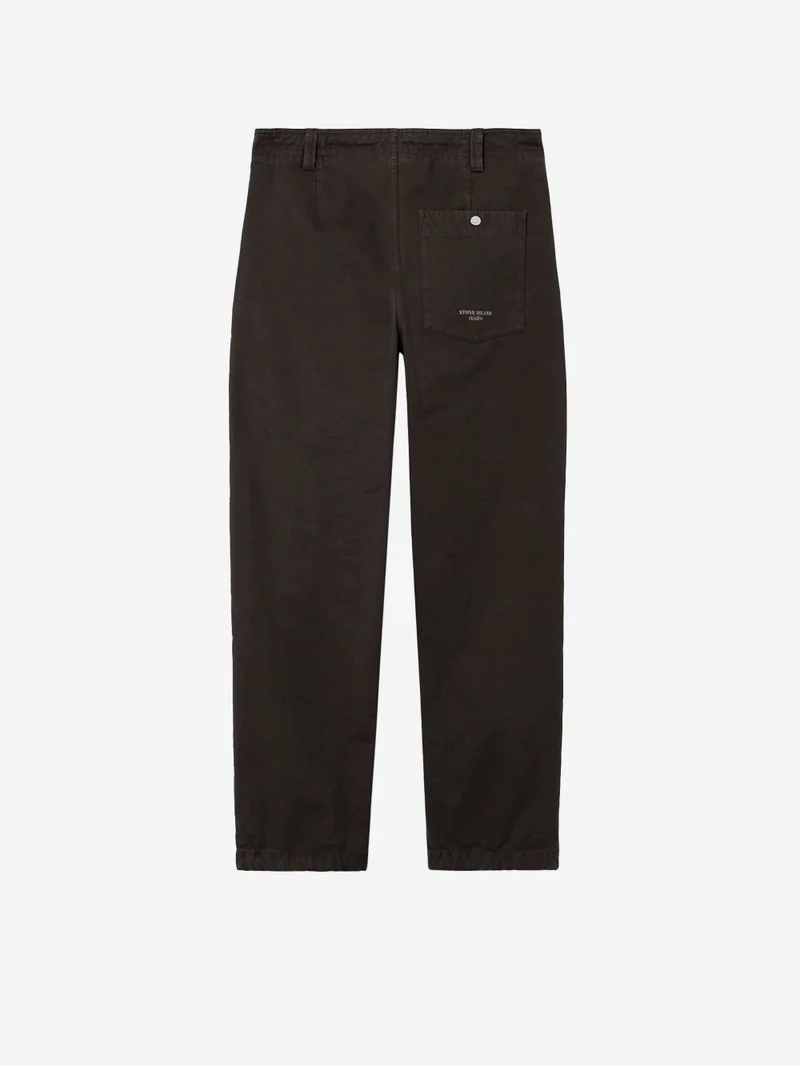 Pantalone cargo grigio piombo in twill di cotone 'Marina'