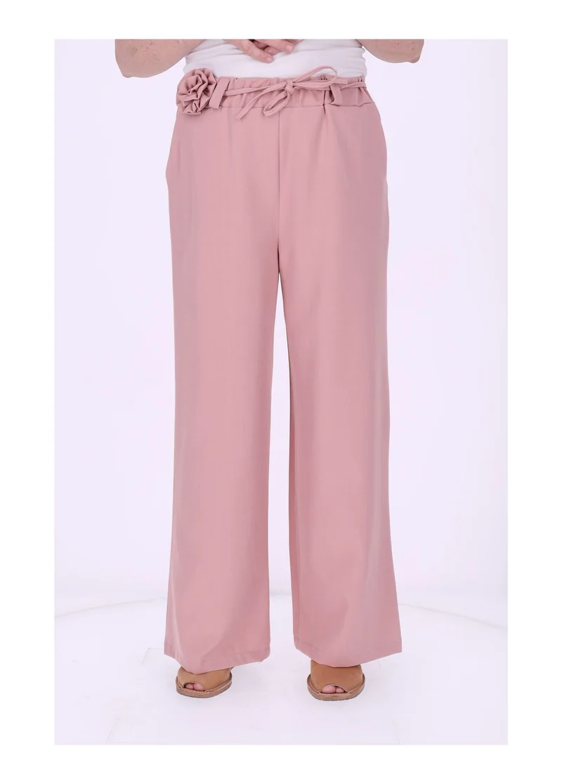 Schlupf-Hose Damen Blumengürtel