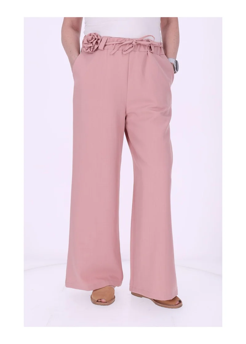 Schlupf-Hose Damen Blumengürtel