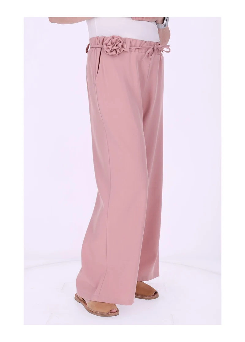 Schlupf-Hose Damen Blumengürtel
