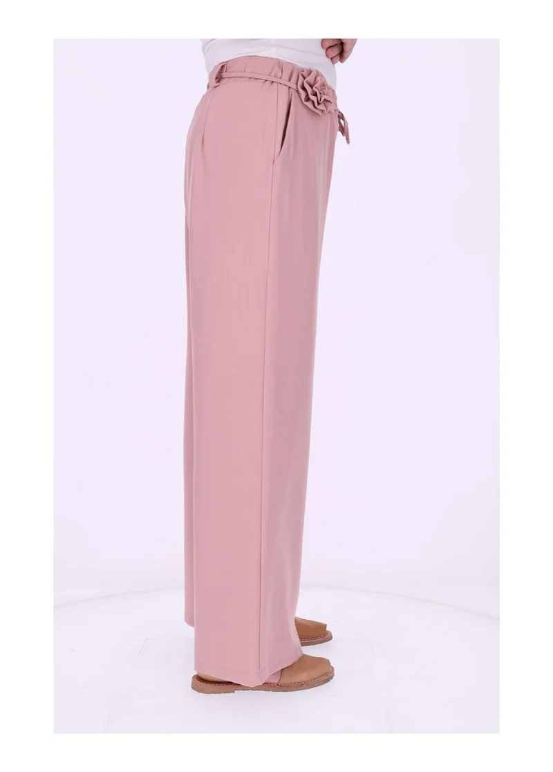 Schlupf-Hose Damen Blumengürtel