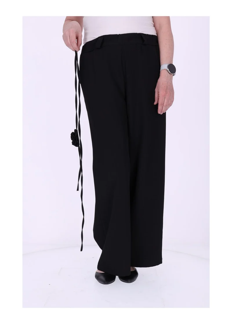 Schlupf-Hose Damen Blumengürtel