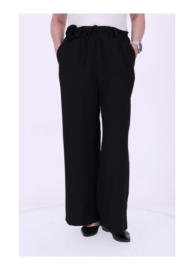 Schlupf-Hose Damen Blumengürtel