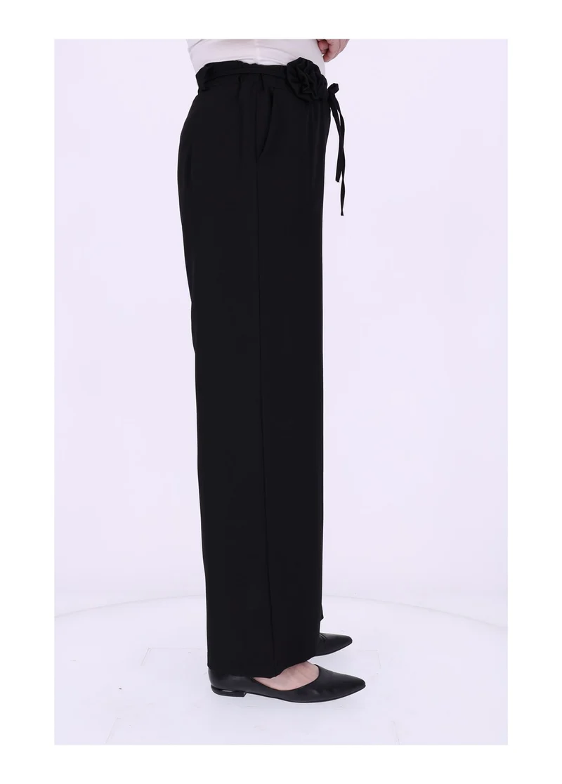 Schlupf-Hose Damen Blumengürtel