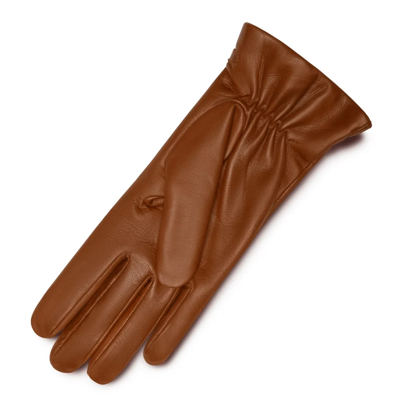 Isabel Bernard Honoré Marcelia Cognac Ziegenfell Leder Handschuhe IB67001-336-7
