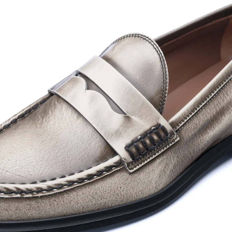 Isabel Bernard Vendôme Blandine cremefarbene Spazzolato-Leder Loafer IB51015-638-39