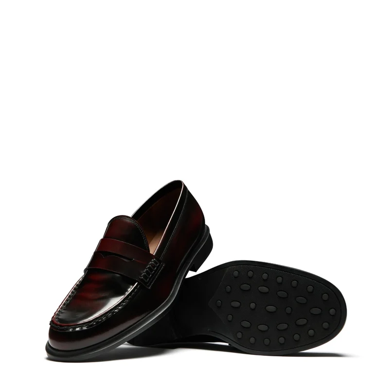 Isabel Bernard Vendôme Blandine Bordeaux Spazzolato Leder Loafers IB51015-652-39