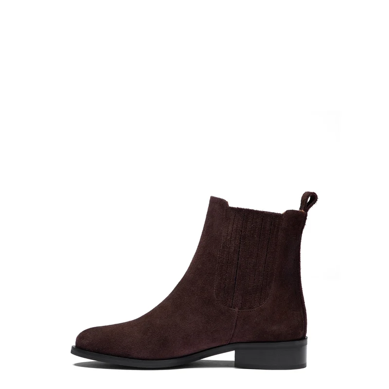 Isabel Bernard Vendôme Chey Braune Chelsea Boots aus Veloursleder IB53012-130-38