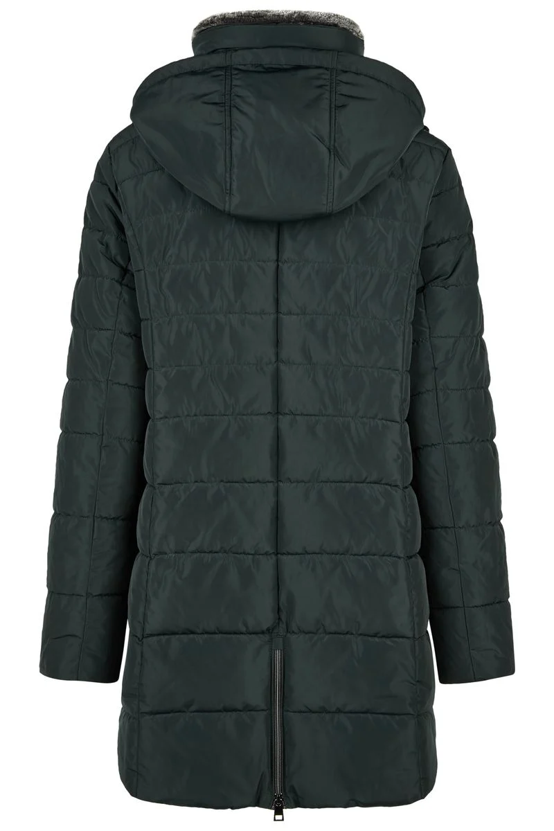 Jacke Down Free mit Kapuze und Webpelz
