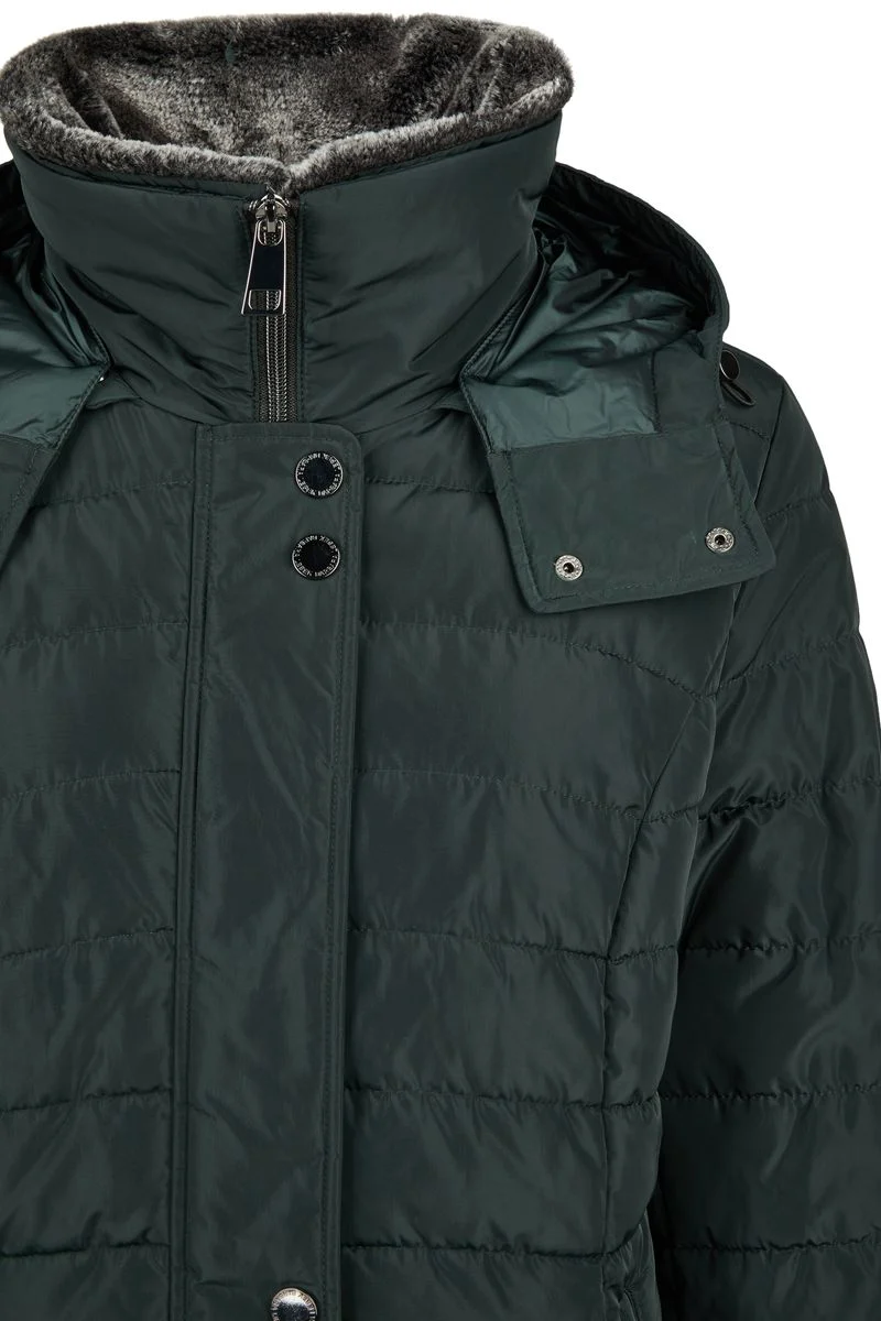 Jacke Down Free mit Kapuze und Webpelz
