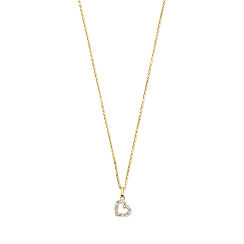 Beloro Jewels Monte Napoleone Valentina 9 karat necklace with zirconia BO340046