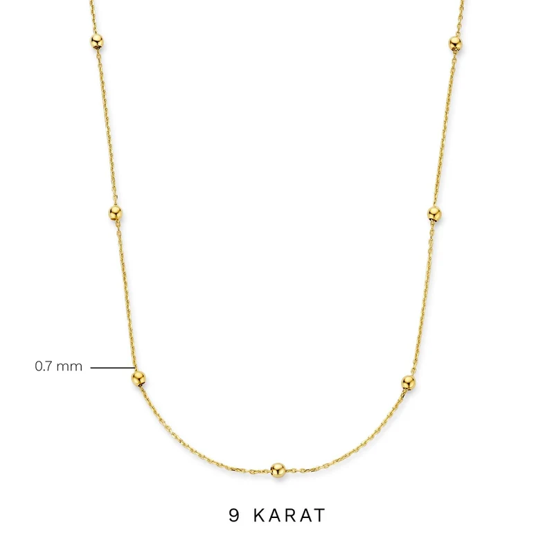 Beloro Jewels Della Spiga Dani 9 Karat Gold Necklace BO340041