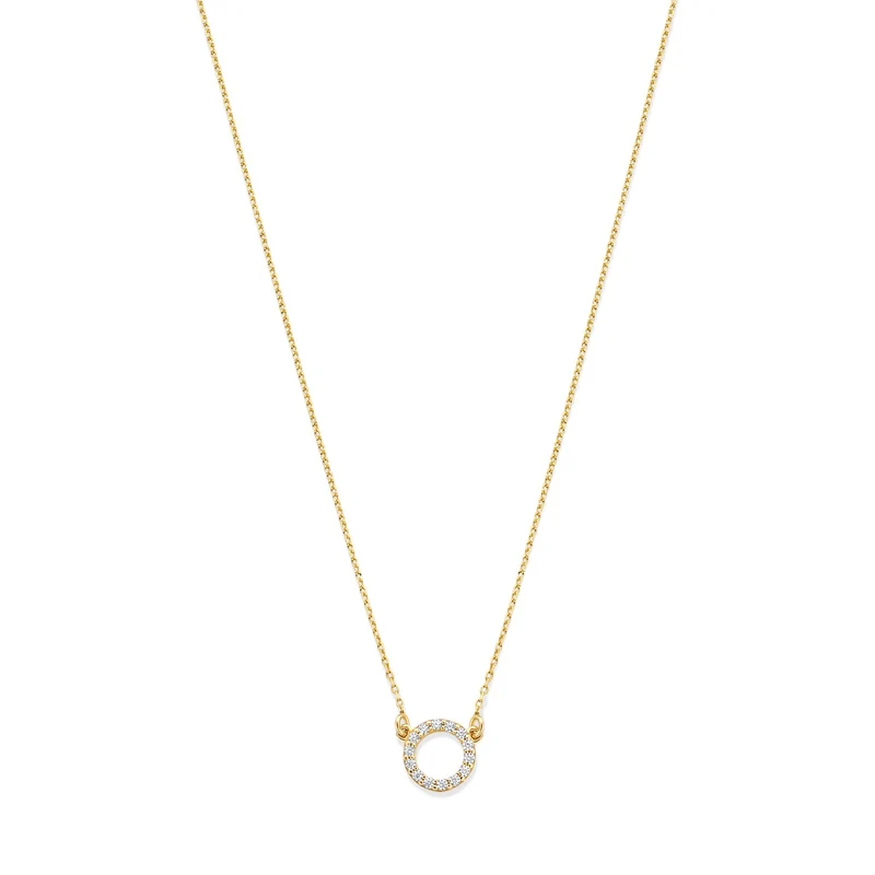 Beloro Jewels Monte Napoleone Irene 9 Karat Gold Halskette mit Zirkonia-Steinen BO340048