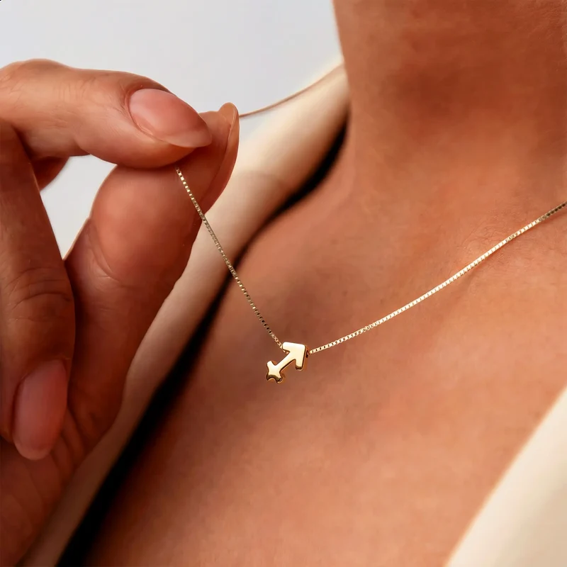 Isabel Bernard Étoiles d’Or Sagittarius 14 Carat Gold Venetian Necklace With Horoscope IB340186