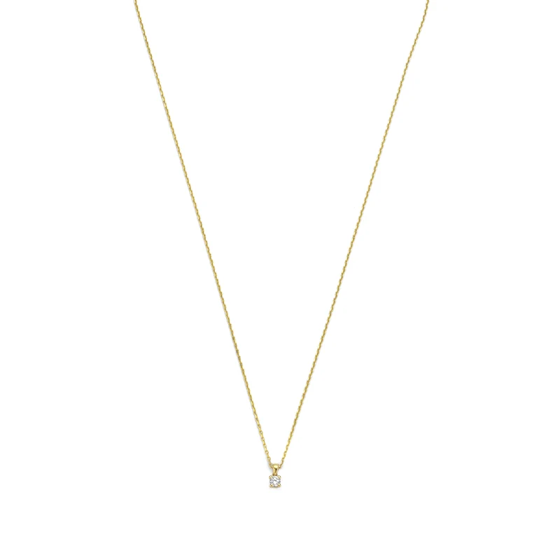 Isabel Bernard De la Paix Celesse 14 Karat | Gold Halskette | Diamant 0.07 Karat | IBD350002