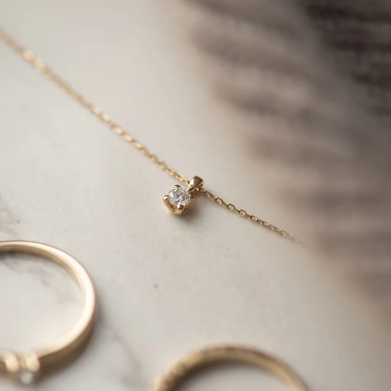 Isabel Bernard De la Paix Christine 14 Karat | Gold Halskette | Diamant 0.10 Karat | IBD350003