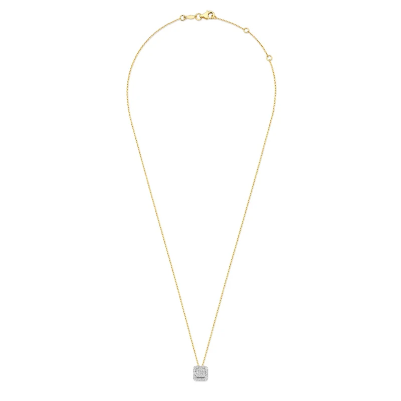 Isabel Bernard De la Paix Elena 14 Karat Goldkette mit Diamant 0.18 ct IBD350030