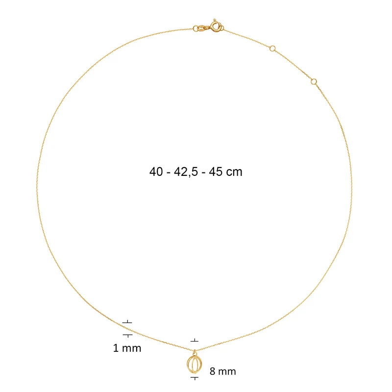 Jackie Gold Spindle 14 Karat Gold Necklace JKN25.551