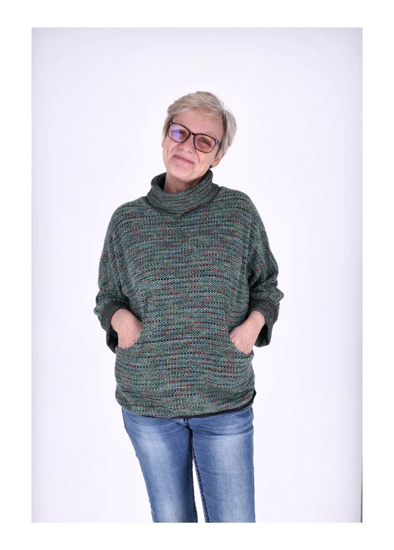 Splash of Color Damen Shirt Rollkragen
