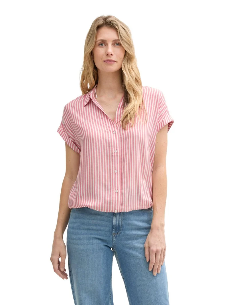 Loose Fit Bluse mit Streifenmuster