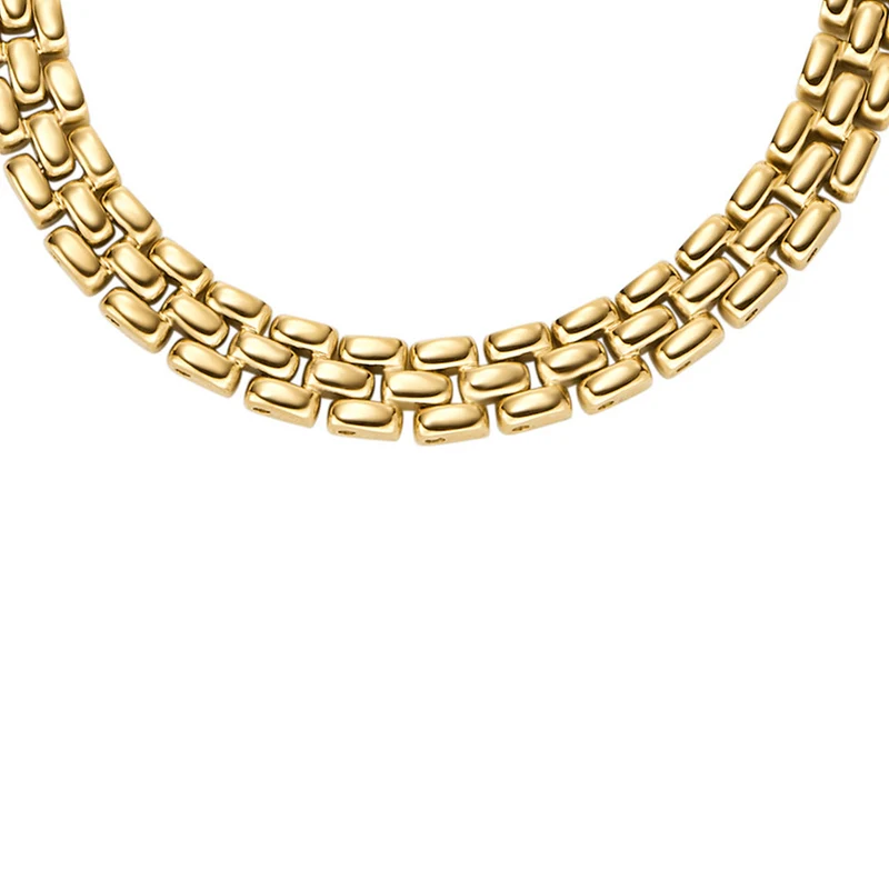 Fossil Arden Gold Coloured Stainless Steel Necklace JF04900710