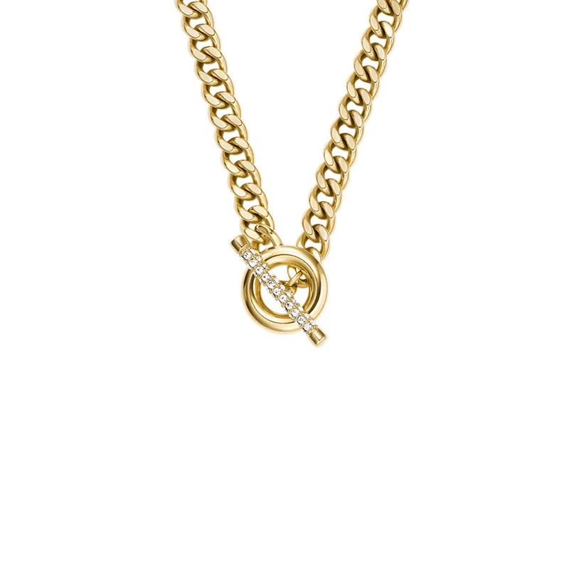 Fossil Carlie T-Bar Stainless Steel Women's Necklace JF04956710