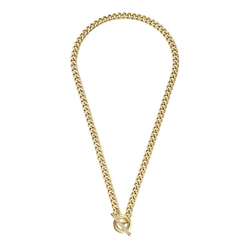 Fossil Carlie T-Bar Stainless Steel Women's Necklace JF04956710