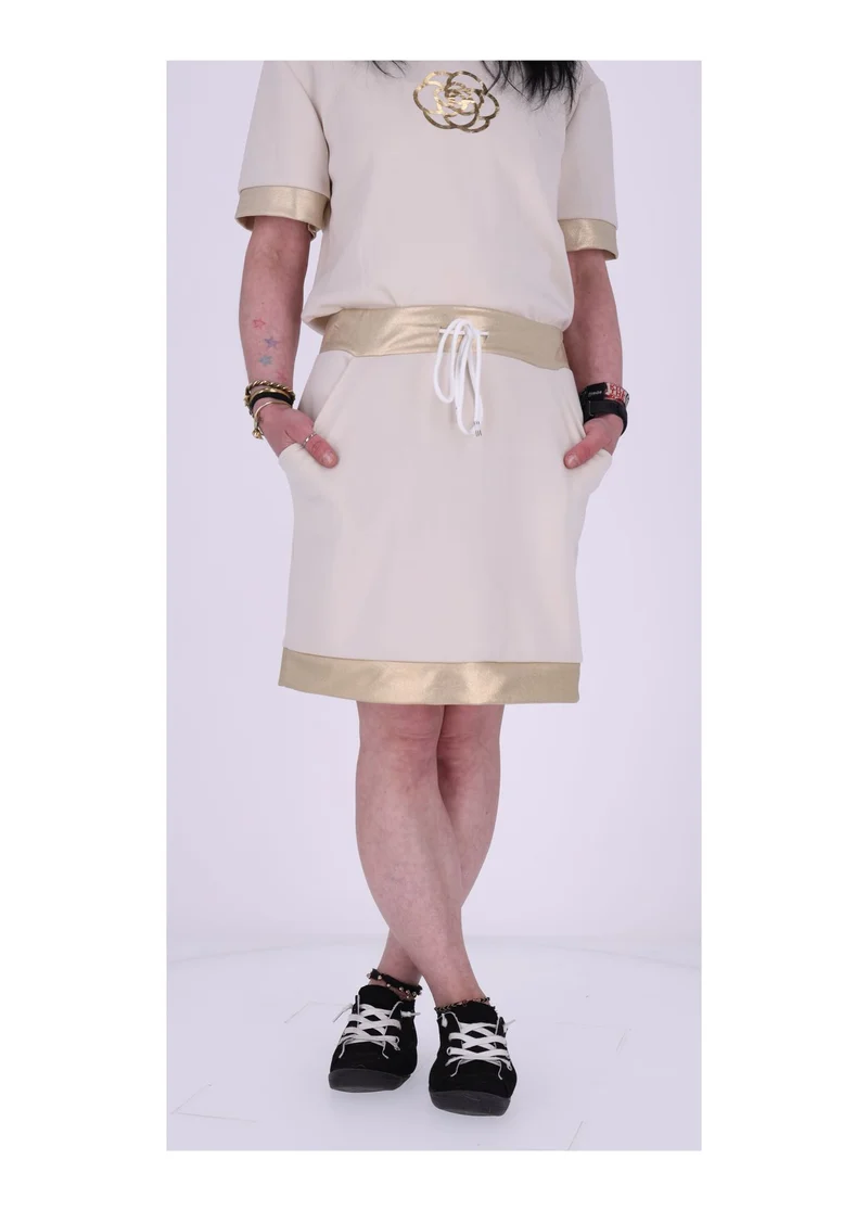 Sweatrock kurz Gold - Splash of Color