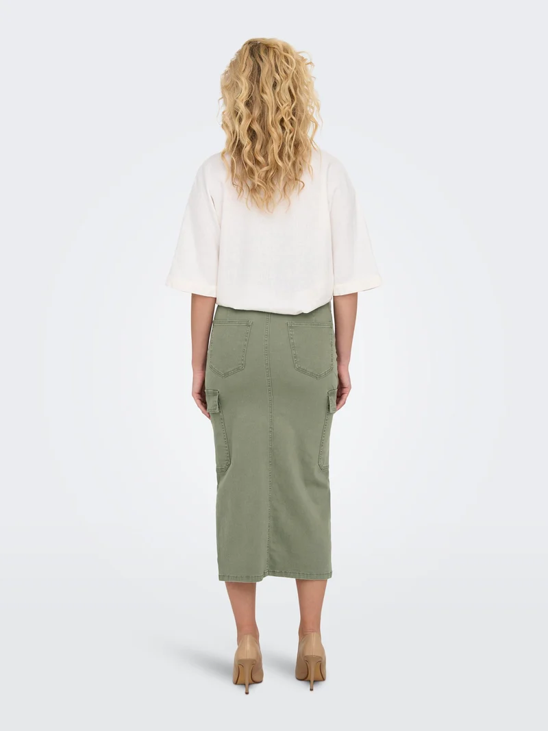 ONLY Cargo Midi-Rock Baumwolle