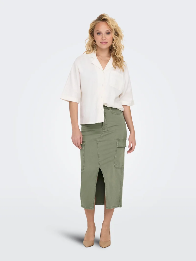 ONLY Cargo Midi-Rock Baumwolle
