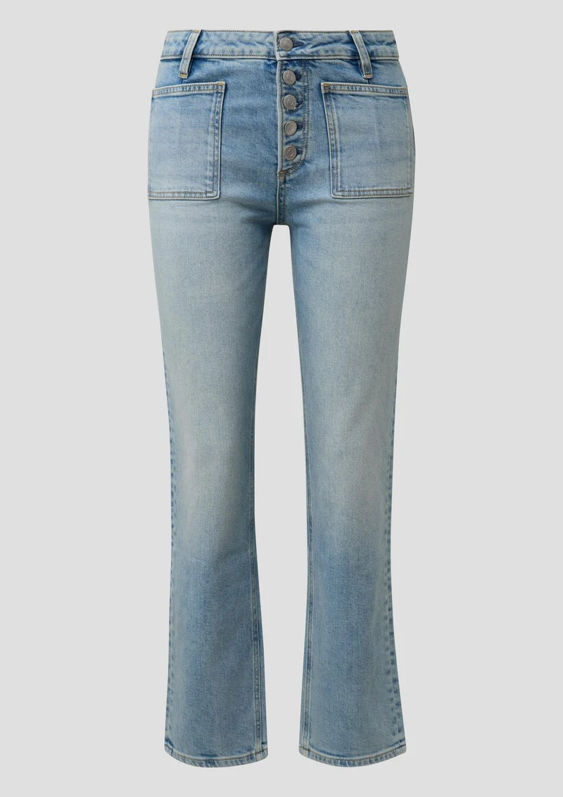 QS - Ankle-Jeans Catie / High Rise / Slim Fit - Farbe: Hellblau