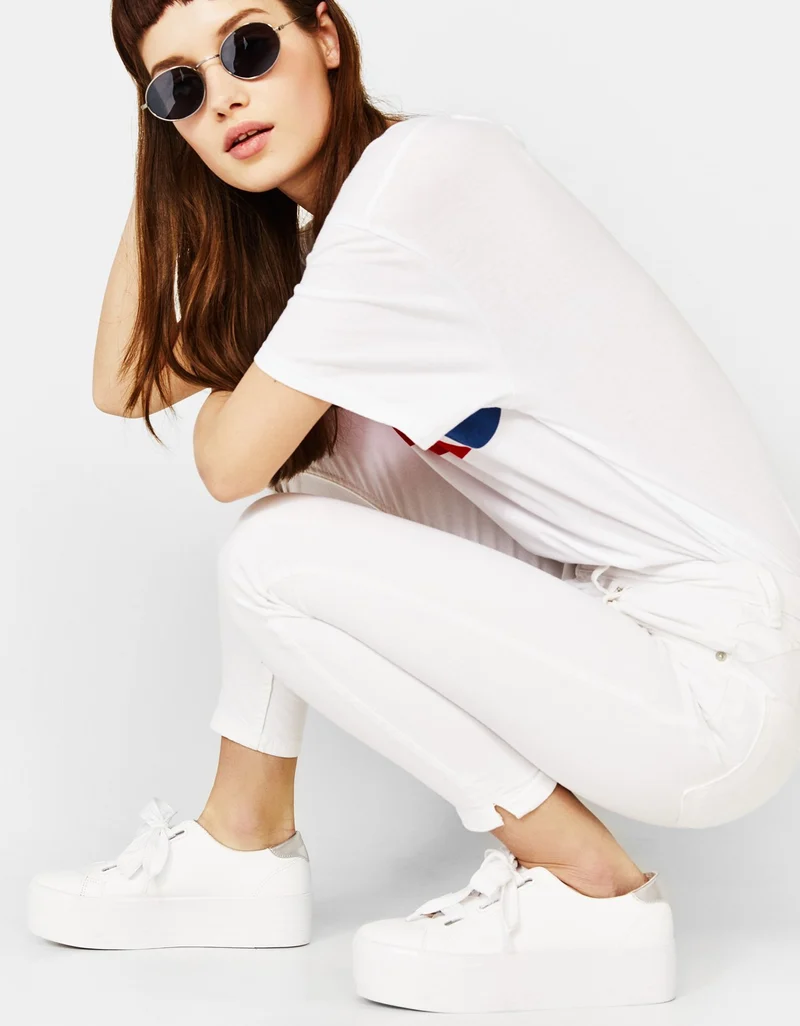 Super skinny mid-rise trousers