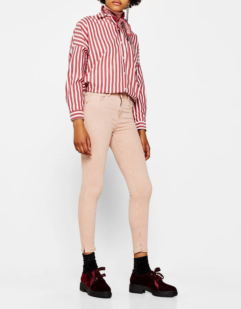 Super skinny mid-rise trousers