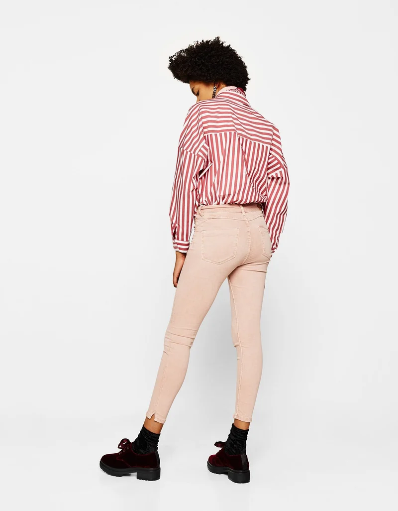 Super skinny mid-rise trousers