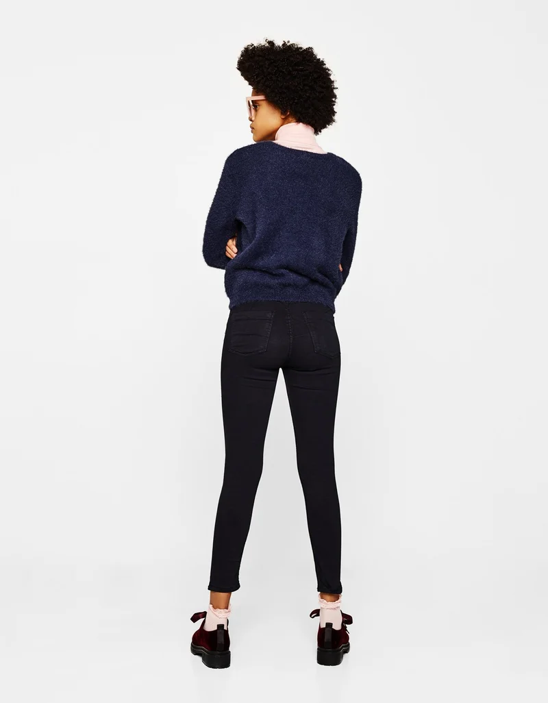Super skinny mid-rise trousers