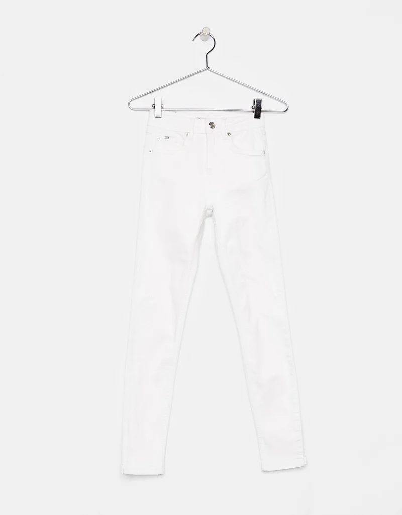 Skinny mid-rise trousers