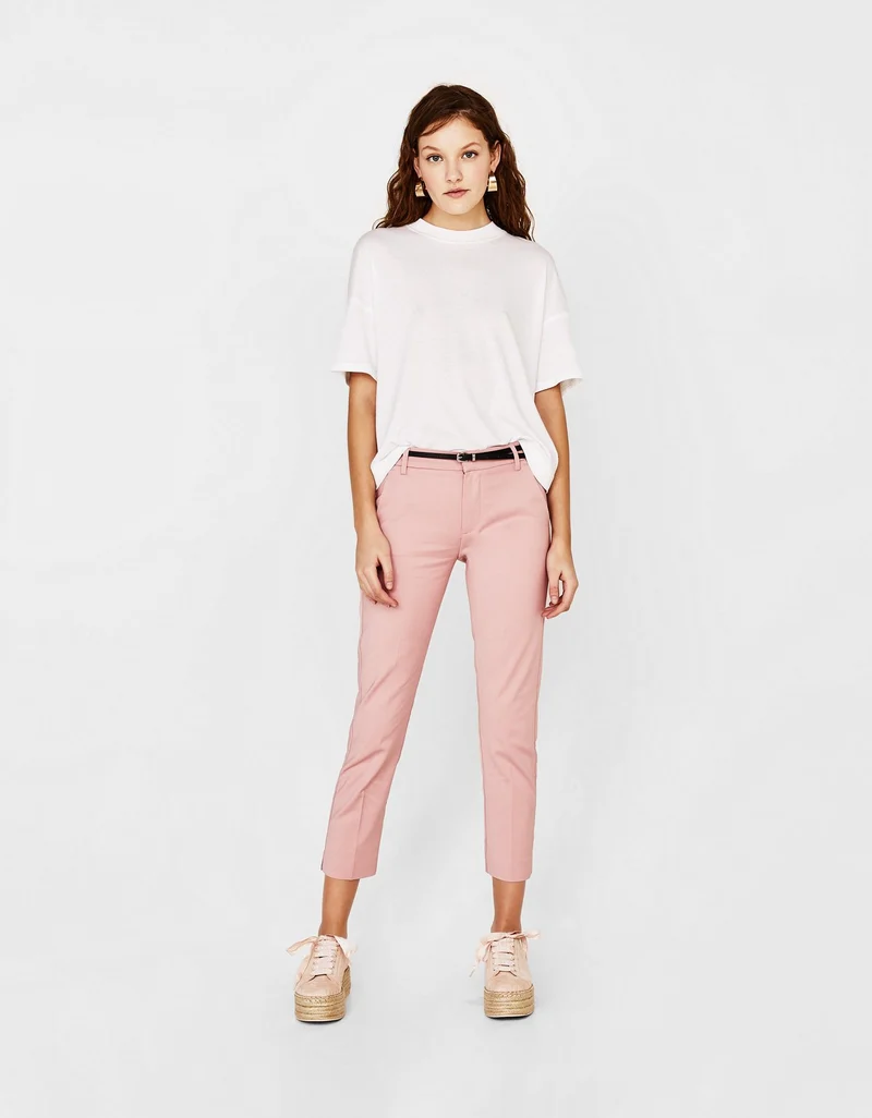 Belted chino trousers polo