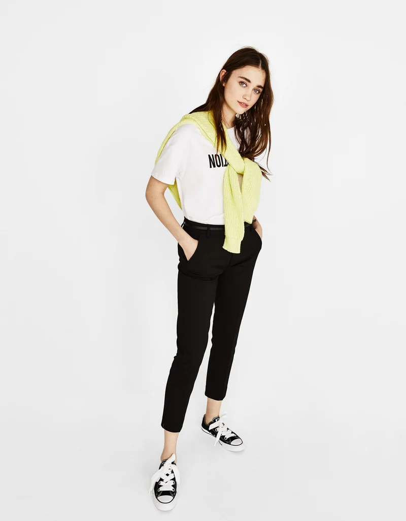 Belted chino trousers polo