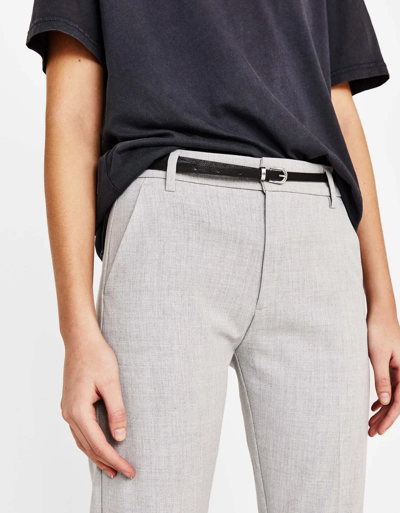 Belted chino trousers polo