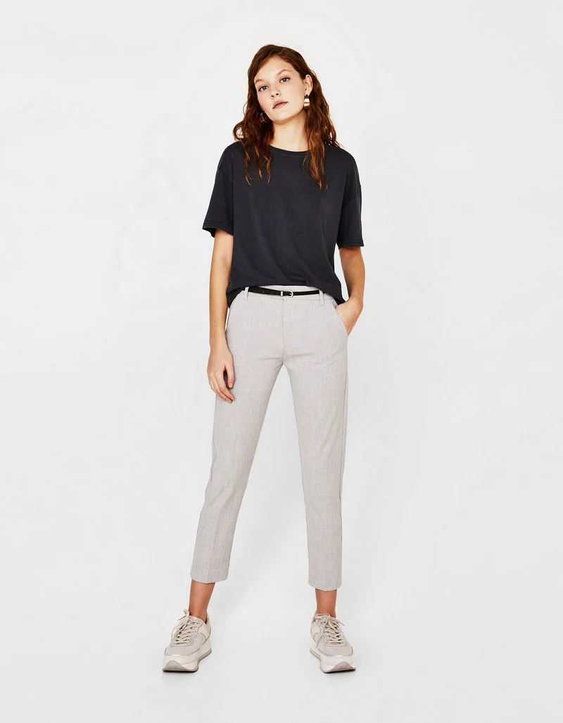 Belted chino trousers polo