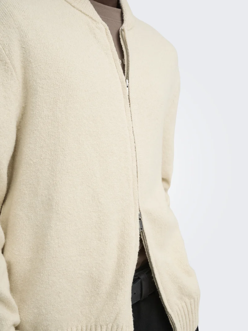 ONSJAMES RLX CARDIGN KNIT, Oatmeal